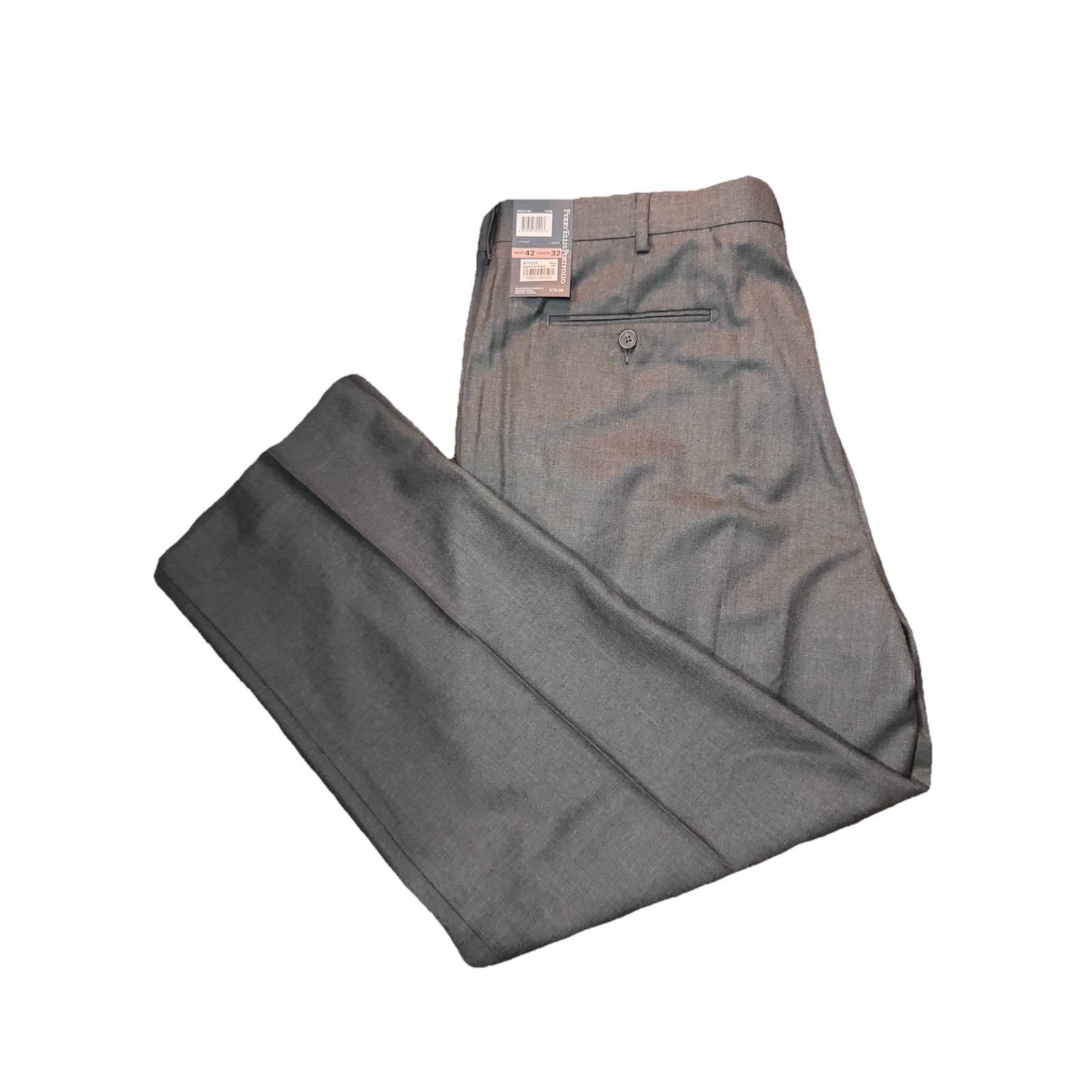 New Perry Ellis Portfolio Neo Luxe Dress Pants Mens Size 42x32 Color Thyme Nwt